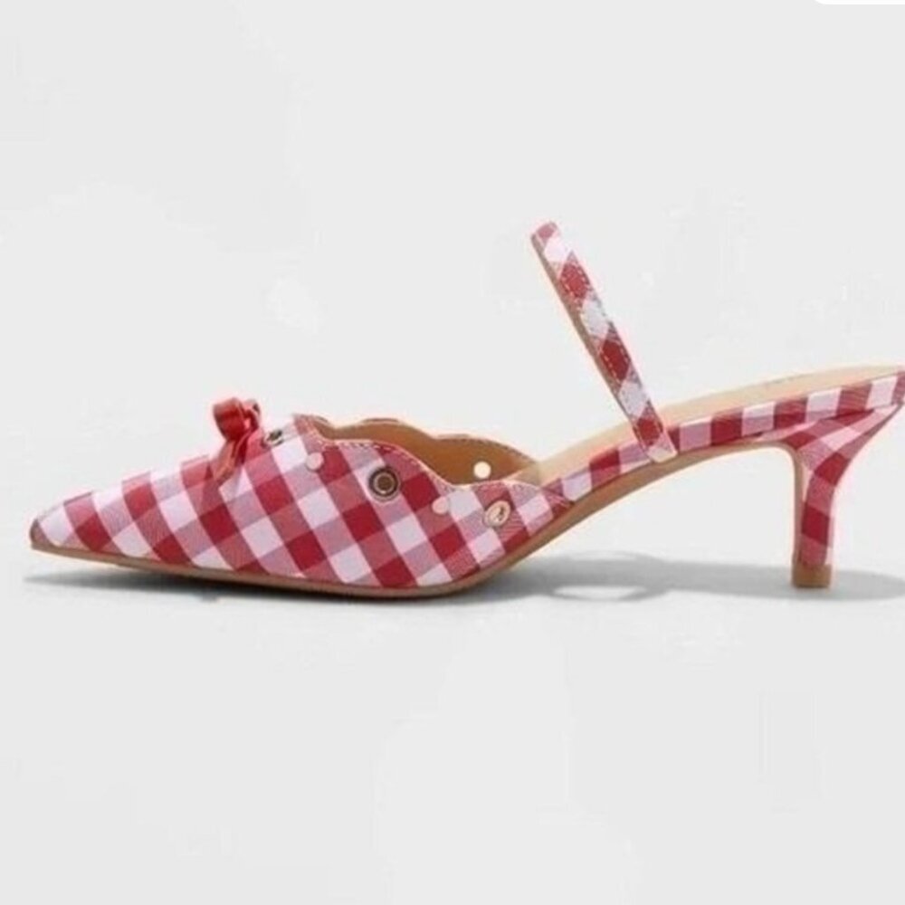 Wild Fable Lysandra Gingham Kitten Heel Pin-up Retro Coquette Cottage Rockabilly - Picture 3 of 4